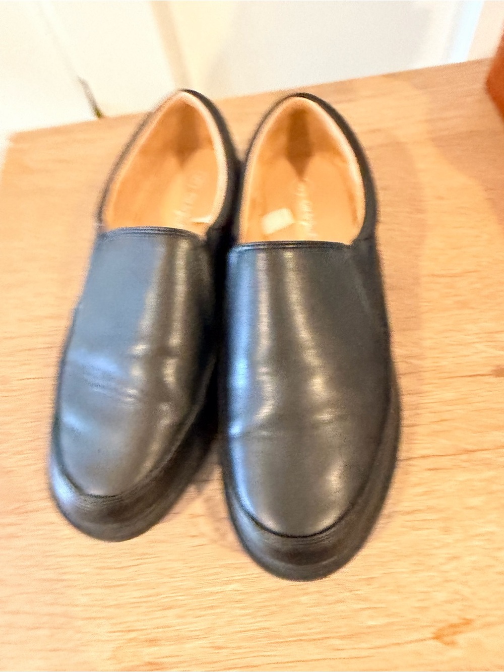 Cat & jack boys size 5 Black Slip-On Leather Dress Shoes - Picture 5 of 5